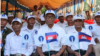 រូបឯកសារ៖ សកម្មជន និងអ្នកគាំទ្រកំពុងចូលរួមសមាជវិសាមញ្ញគណបក្សភ្លើងទៀន នៅថ្ងៃទី១១ ខែកុម្ភៈ ឆ្នាំ២០២៣ នៅខេត្តសៀមរាប។ (ទែន សុខស្រីនិត/វីអូអេ)
