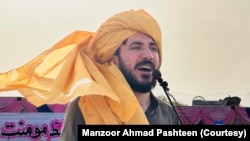 منظور پښتین وویل في الحال مو ټوله توجو د ګیله من په علاج ده ، بیا وروسته چې دې خبرو ته وزګار شو، بیا به په دې خبره کوؤ چې دا برید چا اؤ ولې کړی دی؟ (فایل فوټو)