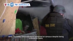 VOA60 America - Police remove barricades, arrest protesters at UCLA