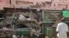 Jengo la kituo cha matibabu lililoshambuliwa kwa risasi kwenye eneo liitwalo Souk Sitta( Market Six) kusini mwa Khartoum, Juni 1, 2023. Picha ya AFP