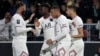 'Yan wasan PSG na taya Mbappe murnar zura kwallo a karawarsu da Angers