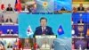 In this image released by Brunei ASEAN Summit, South Korean President Moon Jae-in speaks in a virtual meeting of ASEAN-Plus Three Summit on the sidelines of the Association of Southeast Asian Nations (ASEAN) summit with the leaders, Oct. 27, 2021.