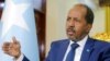 FILE - Somalia's President Hassan Sheikh Mohamud speaks during a Reuters interview inside his office at the presidential palace in Mogadishu, Somalia, May 28, 2022. 