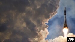 Une fusée russe Soyuz MS-07 envoyé dans l'espace, le 17 décembre 2017.
