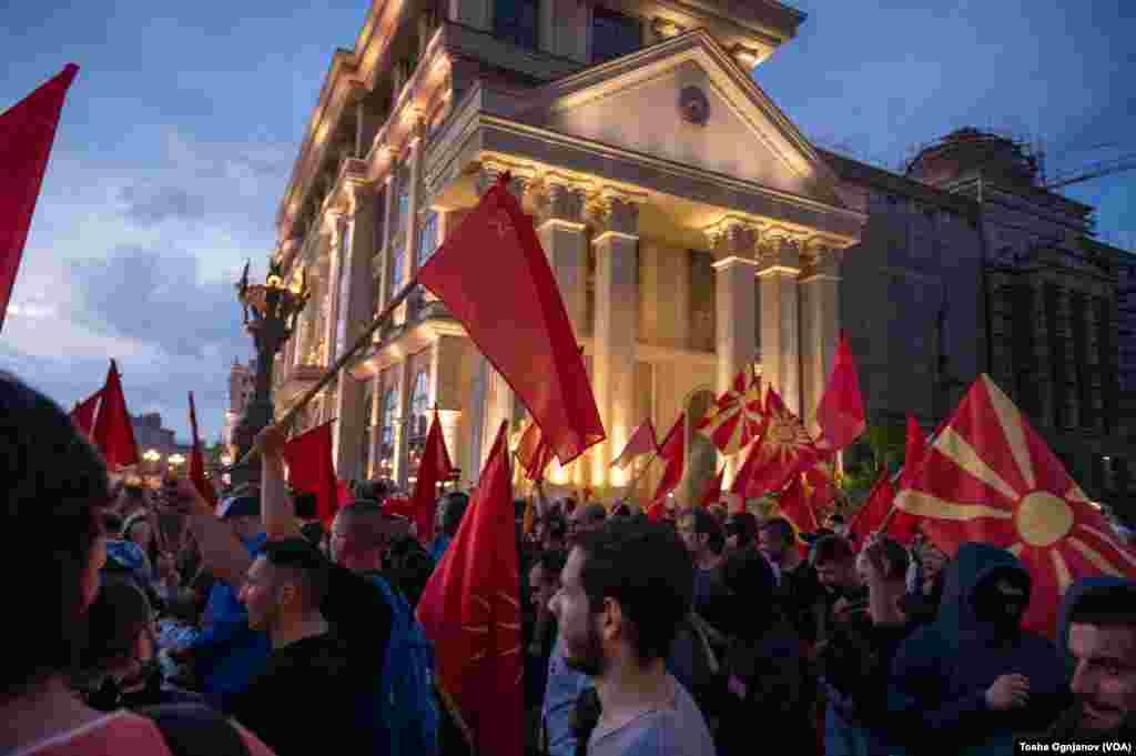 Rally in Skopje against the French proposal for EU negotiation