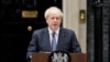PM Inggris Boris Johnson saat mengumumkan pengunduran dirinya hari Kamis (7/7). 