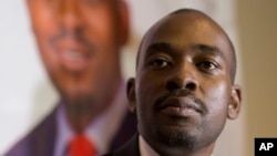 Le principal opposant et candidat malheureux à la présidentielle Nelson Chamisa, au Zimbabwe, le 3 août 2018.