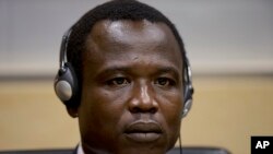 L'ancien chef de guerre ougandais Dominic Ongwe lors d'une audience de la Cour pénale internationale à la Haye, 28 janvier 2015.