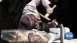 Zimbabwean Sculptor Encourages COVID Vaccination and Masking Up Through Art