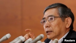 FILE - Bank of Japan Governor Haruhiko Kuroda.