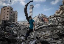 Uništena zgrada u gradu Gaza nakon izraelskog napada, 18. maj 2021.