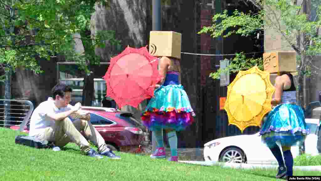 Protesters find different ways to pass their message outside the Republican National Convention in Cleveland. Jul 19, 2016