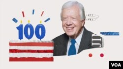 Rais wa Zamani wa Marekani, Jimmy Carter, picha hii ilitengenezwa alipofikisha umri wa miaka 100.