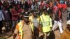 Police were barred from providing security to activists protesting the alleged sexual assault of 17 women, in Lilongwe, Malawi, Jan. 9, 2020. (Lameck Masina/VOA)