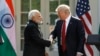 အိန္ဒိယဝန်ကြီးချုပ် Narendra Modi နဲ့အမေရိကန်သမ္မတ Donald Trump 