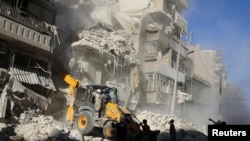 Le quartier de Tariq al-Bab, Alep, Syrie, après des raids aériens du régime syrien, le 24 septembre 2016. (REUTERS/Abdalrhman Ismail)
