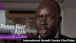Peter Biar Ajak lors d'une interview pour le International Growth Centre. (Capture d'écran YouTube)
