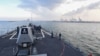 The Arleigh Burke-class guided-missile destroyer USS Kidd arrives off the coast of India in preparation for Malabar 2017, a series of exercises between the Indian Navy, Japan Maritime Self Defense Force and U.S. Navy.