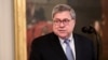 FILE - U.S. Attorney General William Barr at a presentation ceremony for Medal of Valor and heroic commendations to civilians and police officers who responded to shootings in Dayton, Ohio, and El Paso, Texas, Sept. 9, 2019, in Washington.