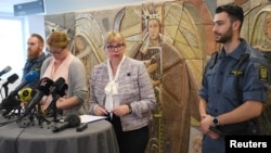 Swedish Vice Chief Prosecutor Eva-Marie Persson comments on Uppsala District Court's decision not to detain Wikileaks founder Julian Assange during a press briefing in Uppsala, Sweden, June 3, 2019.