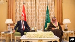 Le président turc Recep Tayyip Erdogan et le roi Salman bin Abdul Aziz Al Saud, Ryad, le 29 décembre 2015 