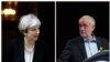 Jeremy Corbyn, chef du Parti travailliste britannique, et Theresa May, Première ministre et chef du parti conservateur.
