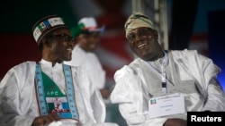 Wagombea Atiku Abubakar (kulia) Mohammadu Buhari 
