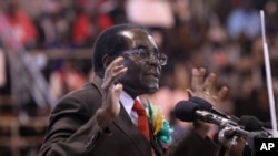 Le président Robert Mugabe du Zimbabwe, 7 avril 2016. 
