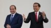 Presiden Mesir Abdel Fattah al-Sisi (kiri) bersama Presiden Joko Widodo (kanan), Jakarta, 4 September 2015.