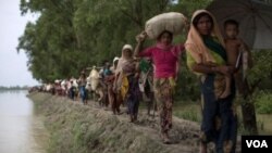 Rohingyas fuyant la violence