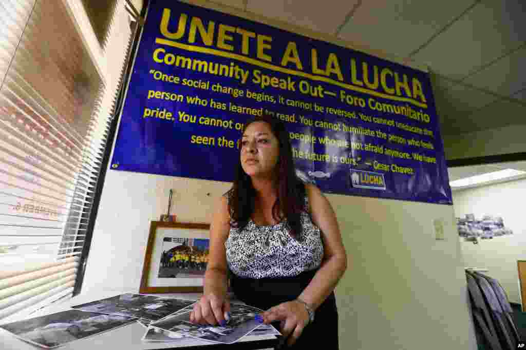 Reyna Avila, who recently received a work permit and Social Security card under an Obama administration policy for young immigrants, is shown at her place of work in Phoenix, Arizona, April 2, 2013.
