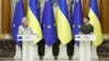 Predsjednica Evropske komisije Ursula von der Leyen i predsjednik Ukrajine Volodimir Zelenski prisustvuju zajedničkoj konferenciji za novinare, u Kijevu, Ukrajina, 20. septembra 2024.