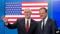ABD Başkan Yardımcısı Mike Pence, Avrupa Birliği Konseyi Başkanı Donald Tusk ile kapsamlı bir görüşme gerçekleştirdi.