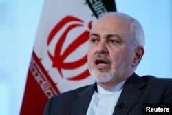 FILE - Iran's Foreign Minister Mohammad Javad Zarif sits for an interview with Reuters in New York, New York, Apr. 24, 2019.