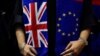 Les drapeaux du Royaume Uni et de l’Union Européenne 