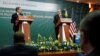 U.S. Secretary of State Antony Blinken, left, and Mexico's Foreign Secretary Marcelo Ebrard hold a joint news conference in Mexico City on Oct. 8, 2021.