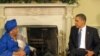 US President Obama and his Liberia counterpart Ellen Johnson Sirleaf meet in the Oval Office, Washington, D.C., 27 May 2010
