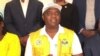 Jude Edouard Pierre, leader of the National Federation of Haitian Mayors, talks to reporters in Port-au-Prince, March 13, 2020. His group is launching a national coronavirus public awareness campaign. (Matiado Vilme/VOA)