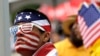 Un supporter américain avant le match des demi-finales entre les Etats-Unis et l'Argentine (0-4), 21 juin 2016, Houston, Texas
