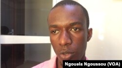 Jean Claude Nkundineza, président de l'Association des étudiants rwandais à Brazzaville, le 30 septembre 2017. (VOA/ Ngouela Ngoussou)