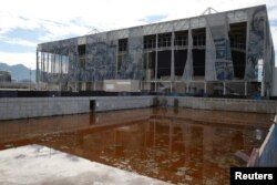 A view of the Olympic Aquatics Stadium, which was used for the Rio 2016 Olympic Games, is seen in Rio de Janeiro, Brazil, Feb. 5, 2017.