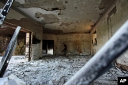 Ruins of the U.S. consulate in Benghazi, Libya, 10.2.2012.