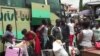 People leaving Mile 17, Buea, Sept. 15, 2018. 