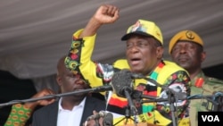 UMongameli Emmerson Mnangagwa (C. Mavhunga/VOA)