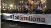 Učesnici protesta u Beogradu "Jedan od pet miliona", Foto: Glas Amerike
