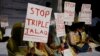 Activists of various social organizations protest against "Triple Talaq," a divorce practice prevalent among Muslims in New Delhi, India, May 10, 2017.