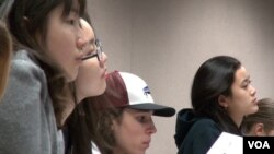 FILE - Computer science students are seen in class at Harvey Mudd College in California.