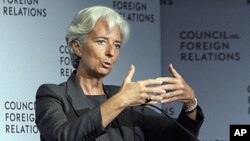 Christine Lagarde au Conseil des Affaires étrangères, à New York, le 26 juillet 2011.