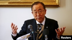 FILE - U.N. Secretary-General Ban Ki-moon has called the Syrian conflict "a shameful symbol of the international community's divisions and failure."
