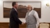 U.S. Defense Secretary Ash Carter meets with India Prime Minister Narendra Modi to discuss the progress on U.S.-India defense relationship, in New Delhi, India, April 12, 2016.